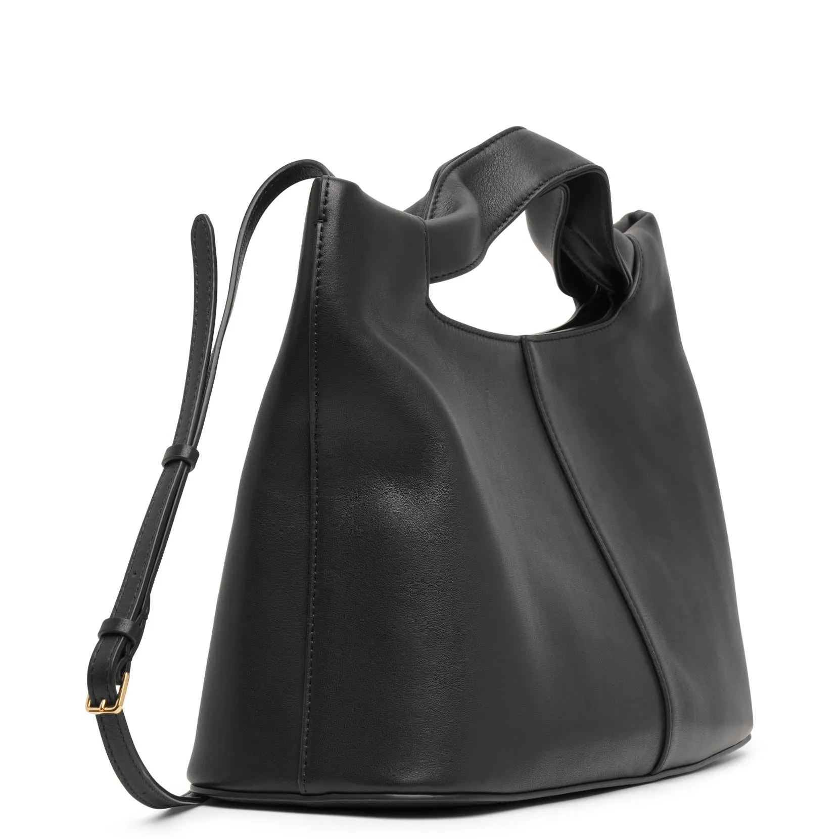 The Row Camdem black leather bag