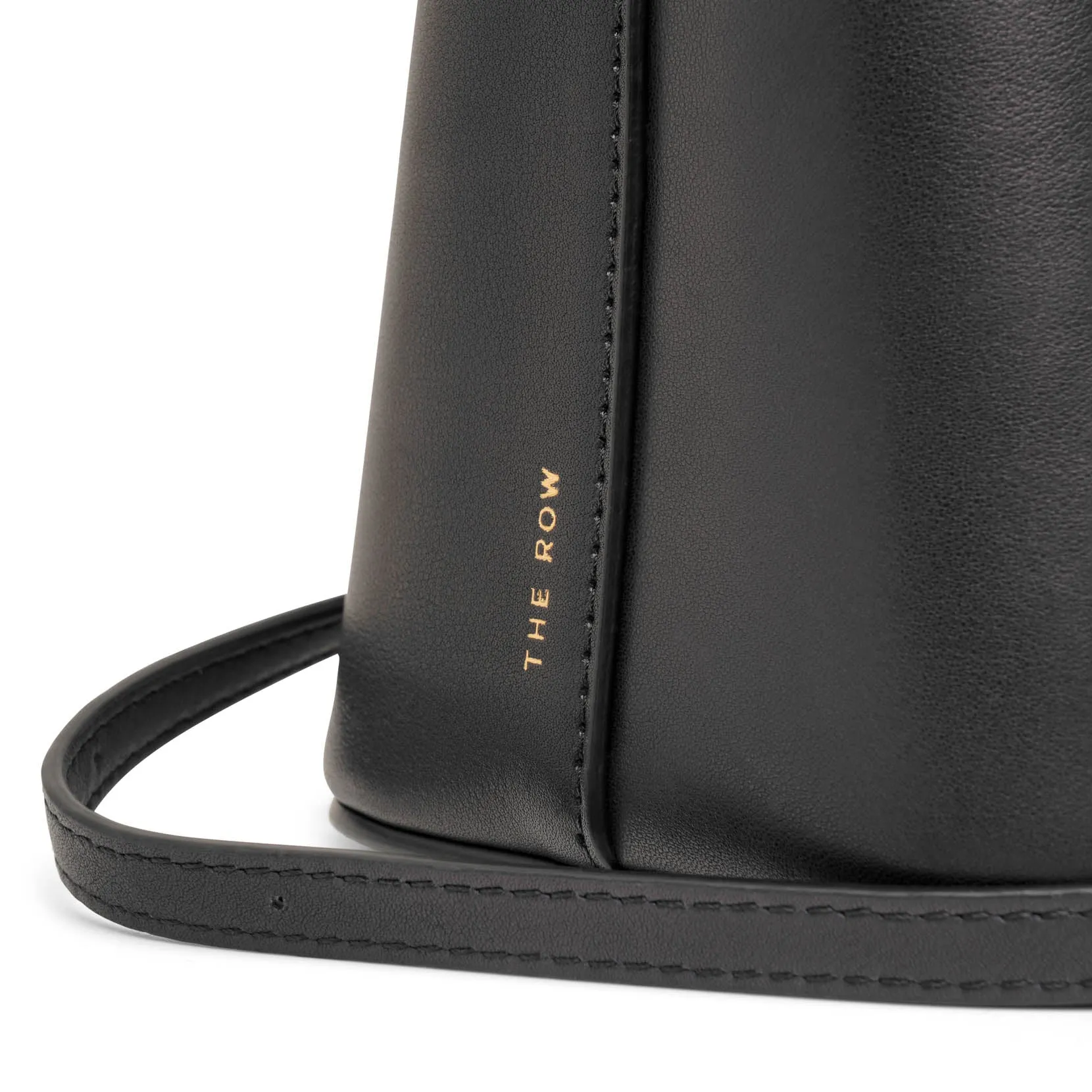 The Row Camdem black leather bag