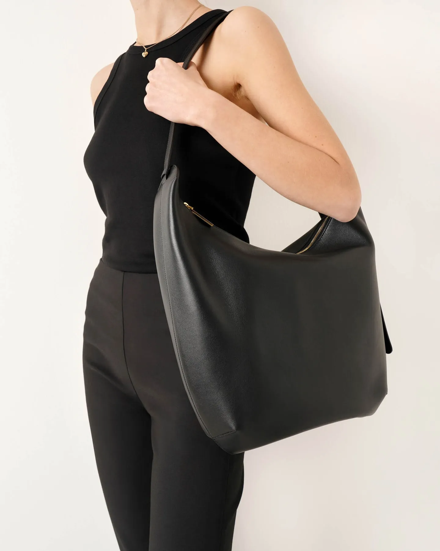 The Row N/S Allie black leather bag