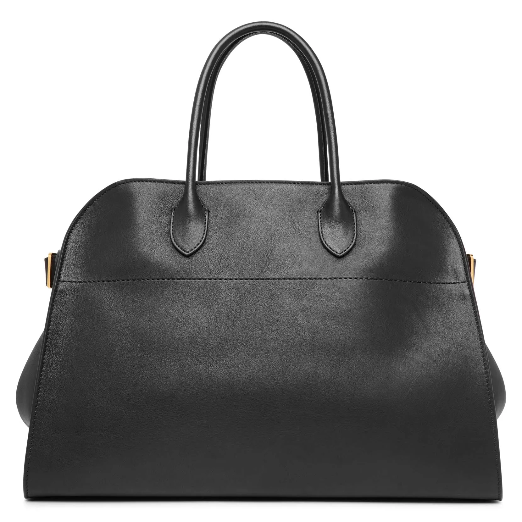 The Row Soft Margaux 15 black leather bag