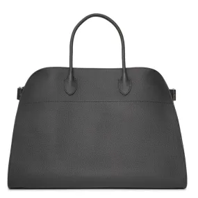 The Row Soft Margaux 17 black leather bag