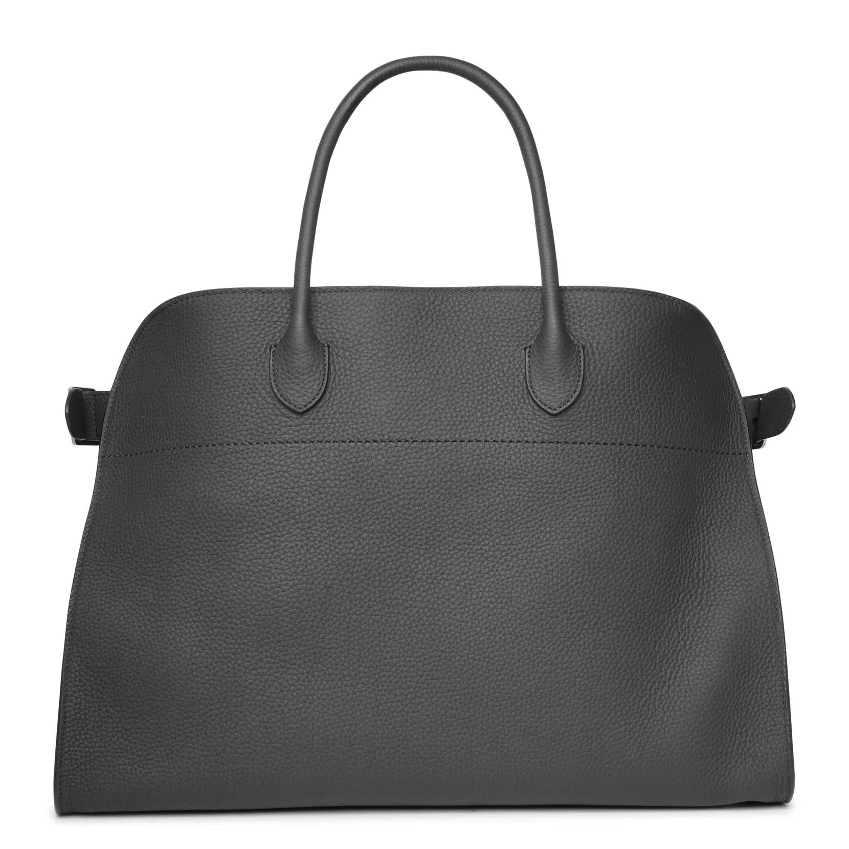 The Row Soft Margaux 17 black leather bag