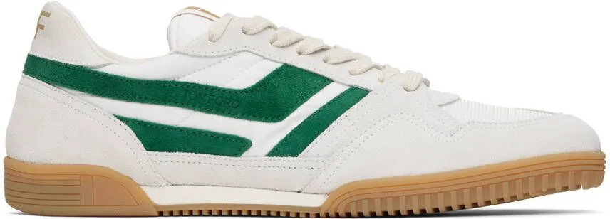 TOM FORD Green & White Jackson Sneakers