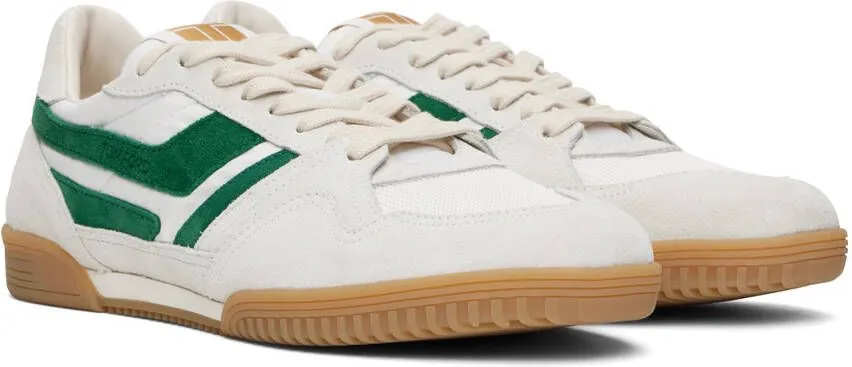 TOM FORD Green & White Jackson Sneakers