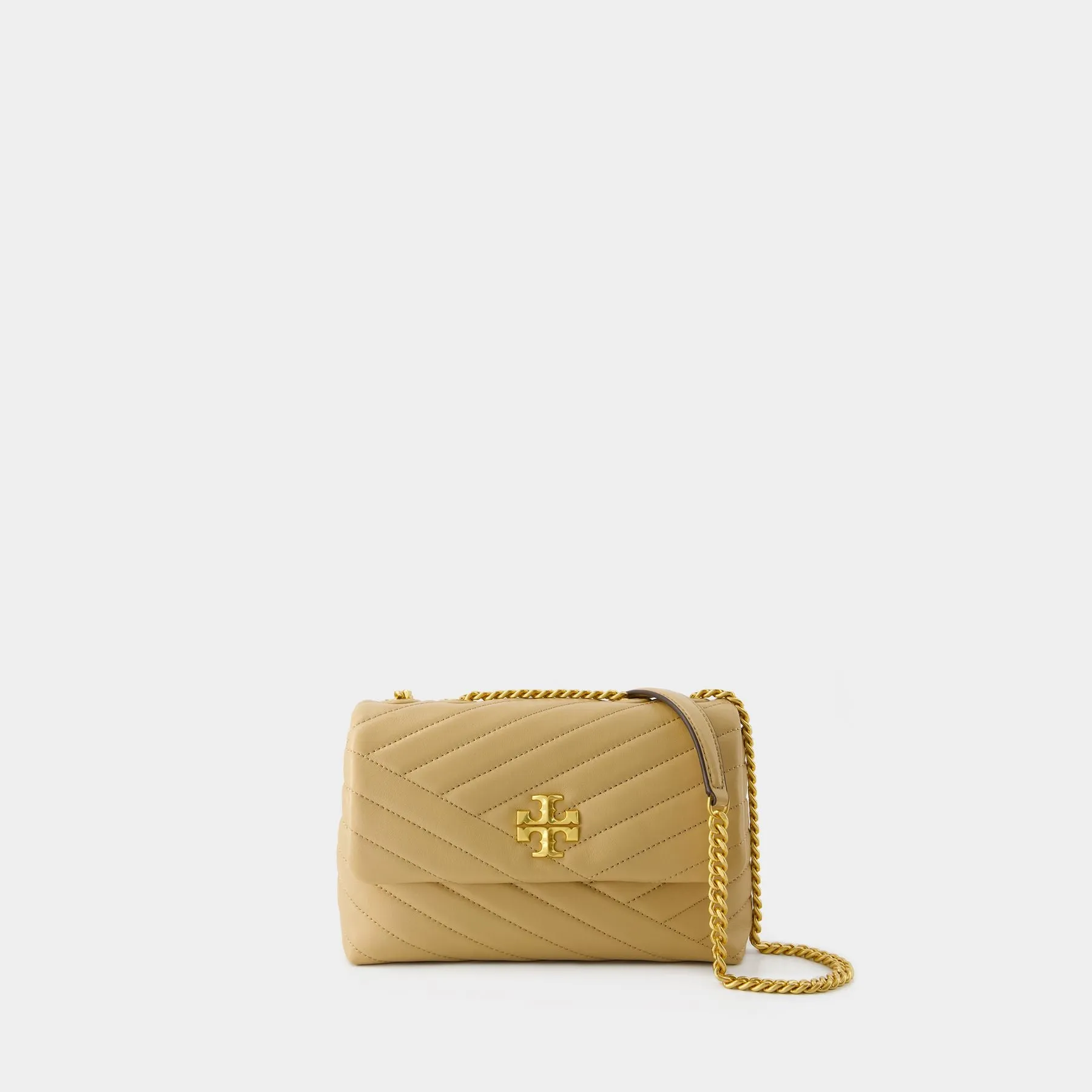 Tory Burch  Kira Chevron Small Convertible Bag - Tory Burch - Leather - Desert Dune