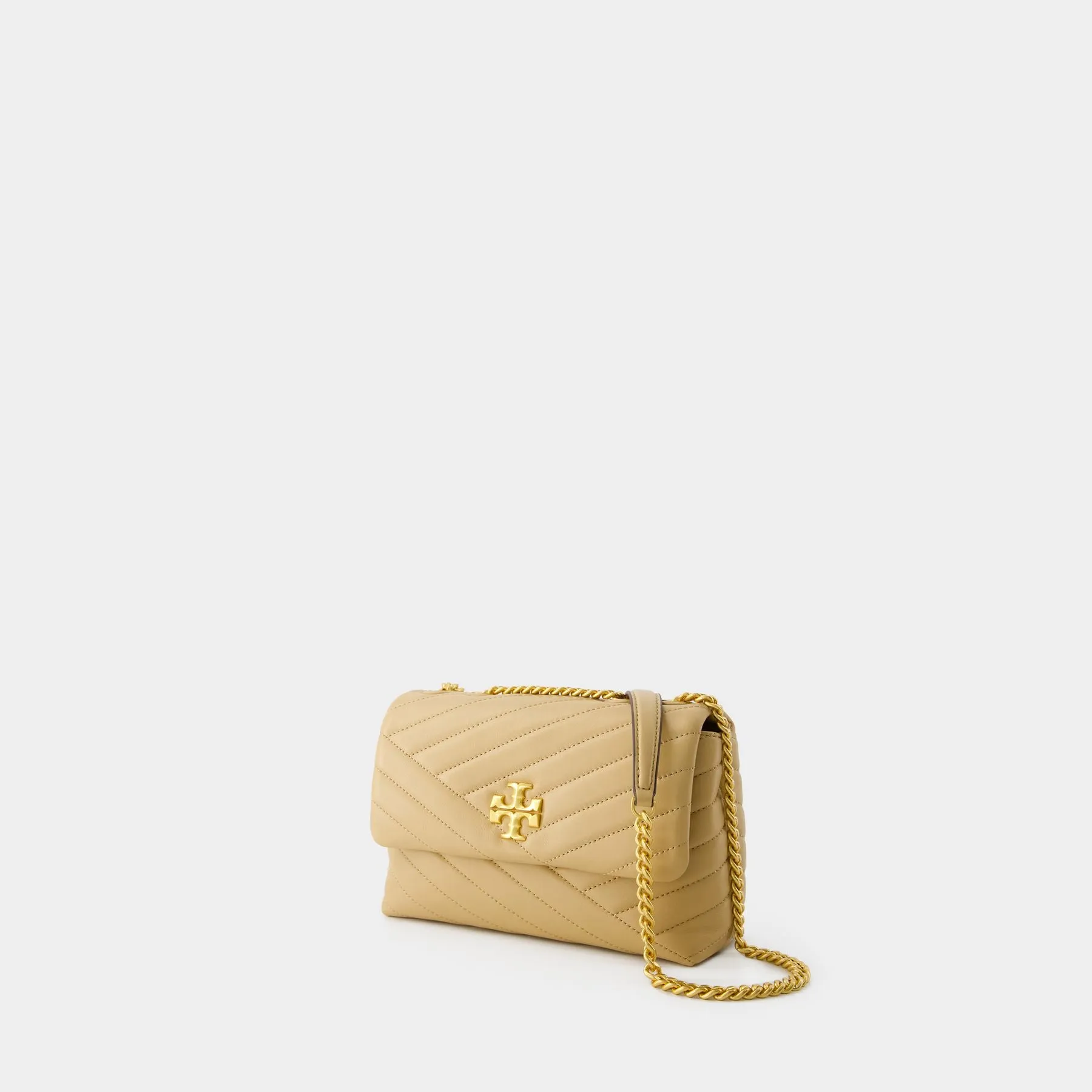 Tory Burch  Kira Chevron Small Convertible Bag - Tory Burch - Leather - Desert Dune