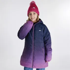 Trespass Girls Destiny Ombre Padded Hooded Jacket Deep Pink Ombre