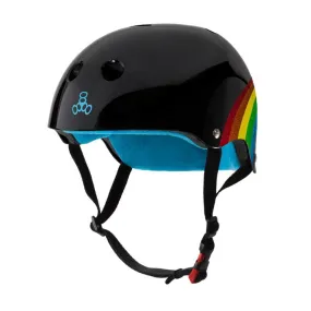 Triple 8 Rainbow Sparkle Black Helmet - Certified