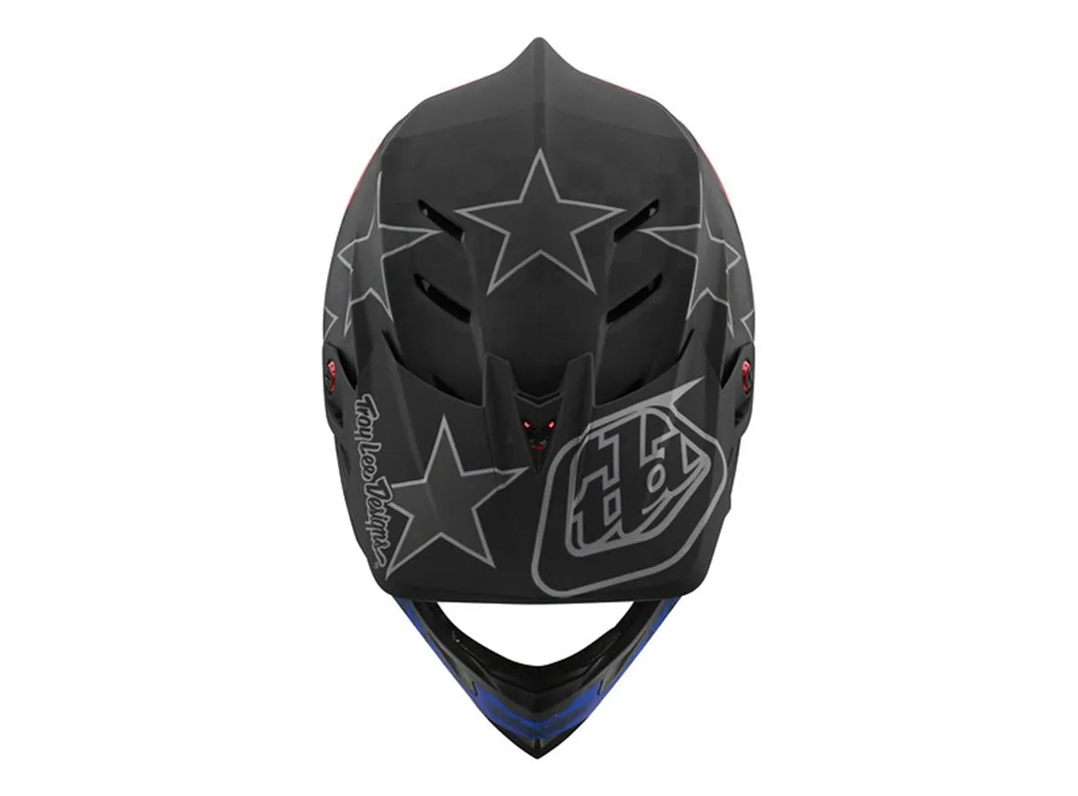 Troy Lee Designs D4 Carbon Full Face Helmet - Freedom - Black-Red - 2020