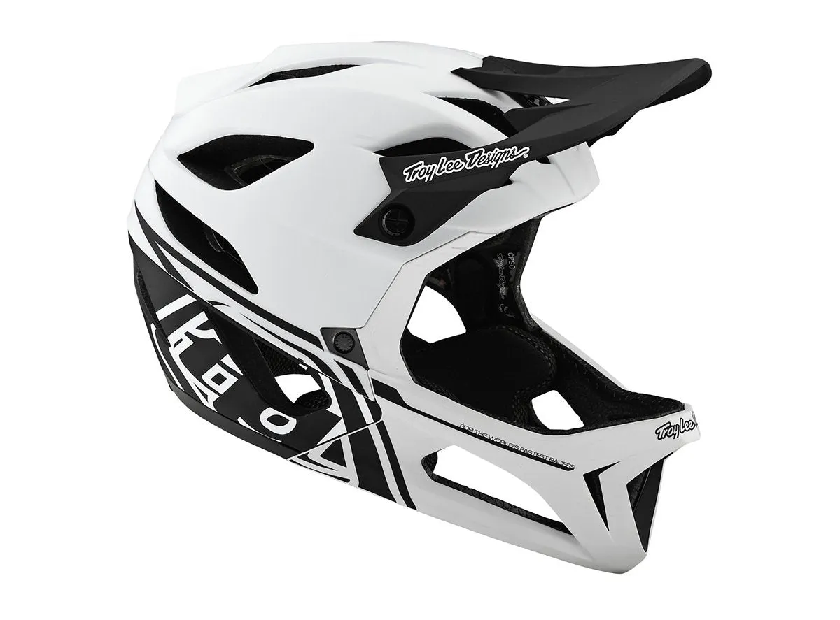 Troy Lee Designs Stage MIPS Full Face Helmet - Stealth - White - 2019