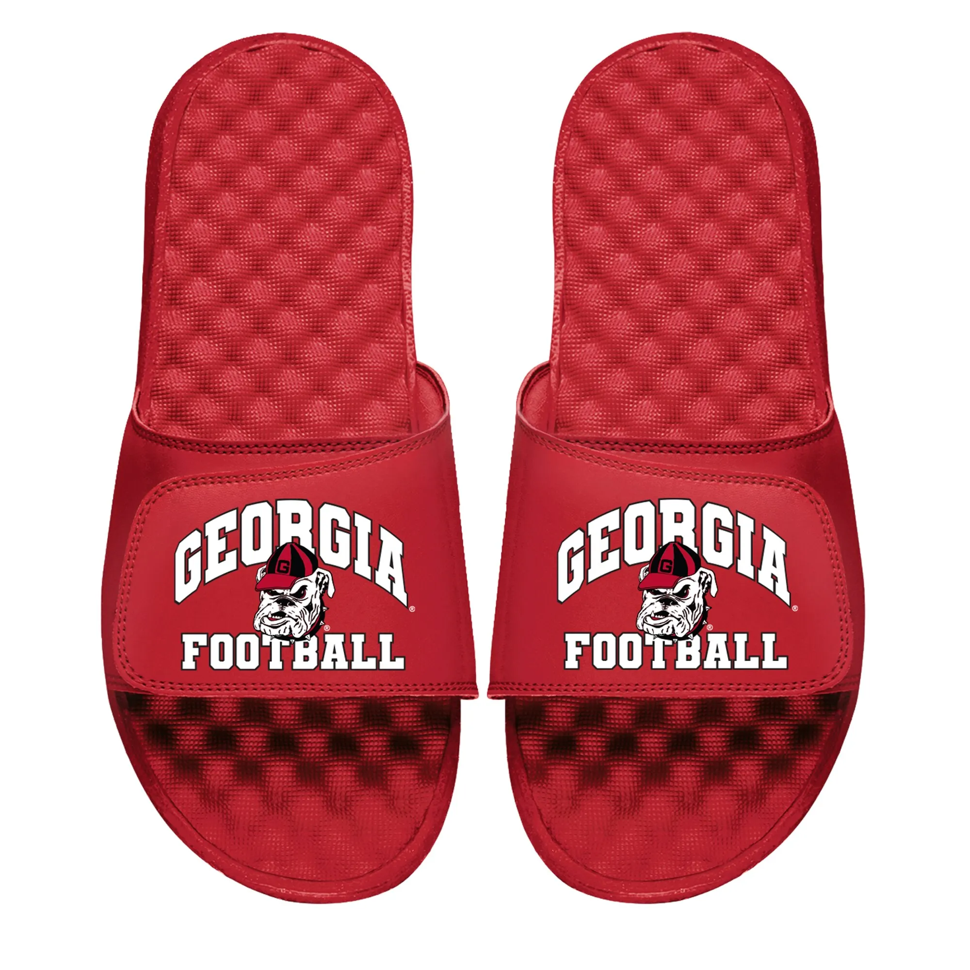 Unisex ISlide Red Georgia Bulldogs Football Varsity Slide Sandals