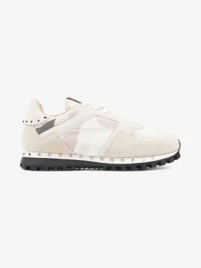 Valentino Rockrunner Sneakers  Pink Camouflage  / Ivory Suede EU 41 UK 8