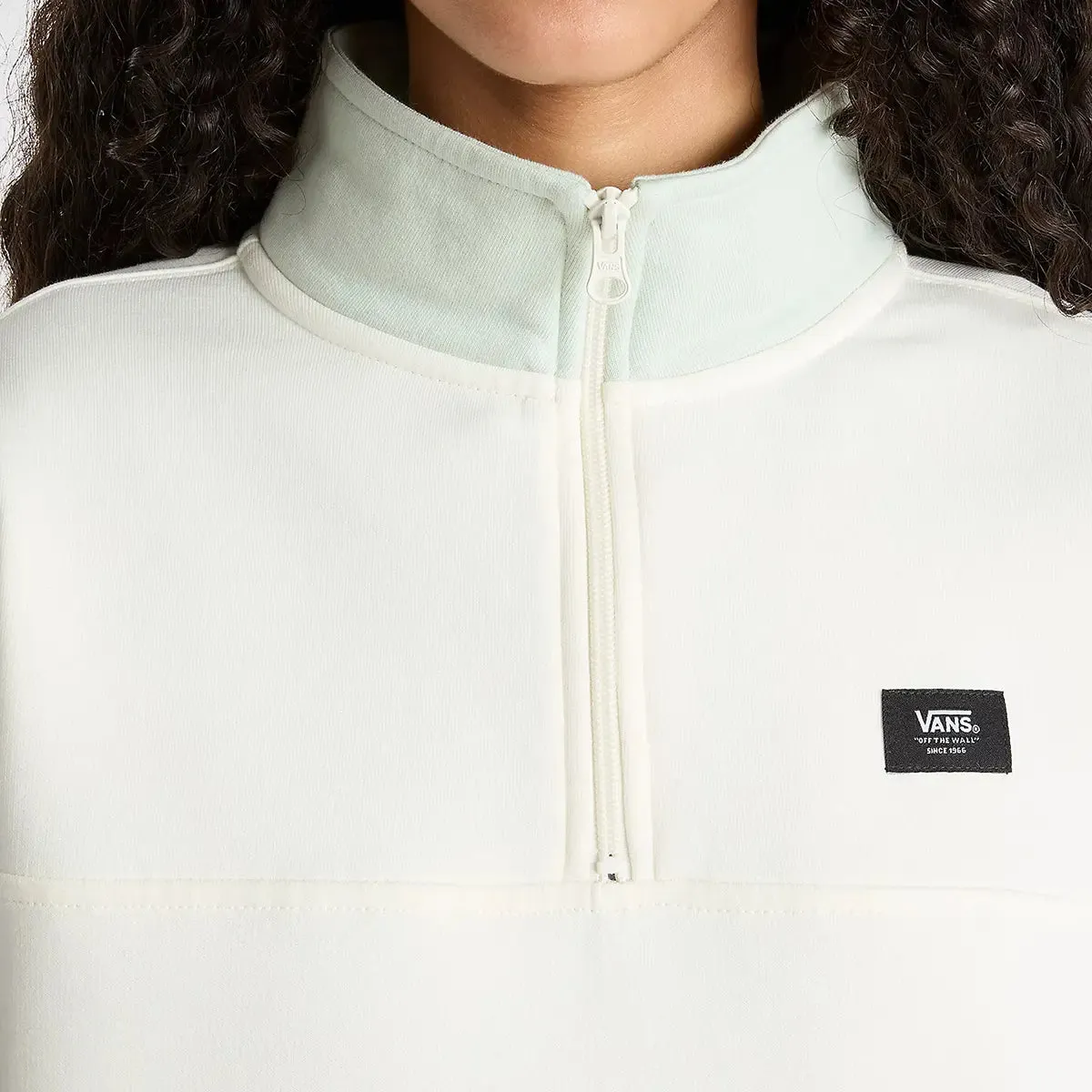 Vans Colourblock Half Zip Mock Neck Sweatshirt - Multi