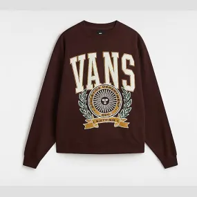 Vans FIRST TEAM OVERSIZED CREW SWEATSHIRT (BITTER CHOCOLAT) WOMEN BROWN