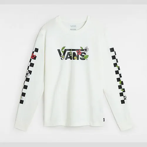 Vans FOLIAGE BOYFRIEND LONG SLEEVE T-SHIRT (MARSHMALLOW) WOMEN WHITE