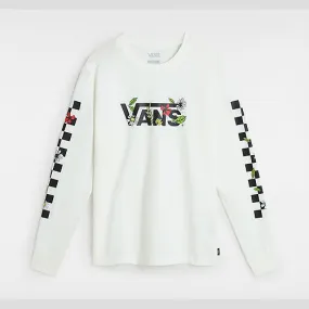 Vans FOLIAGE BOYFRIEND LONG SLEEVE T-SHIRT (MARSHMALLOW) WOMEN WHITE