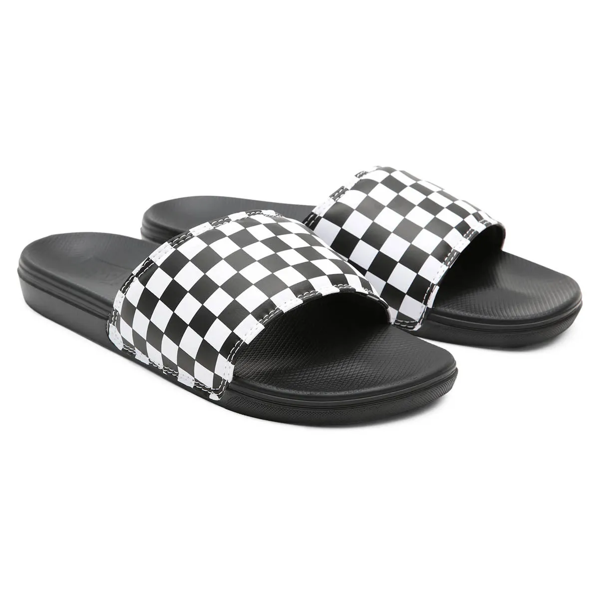 Vans La Costa Slide-On Shoes - Black/Check