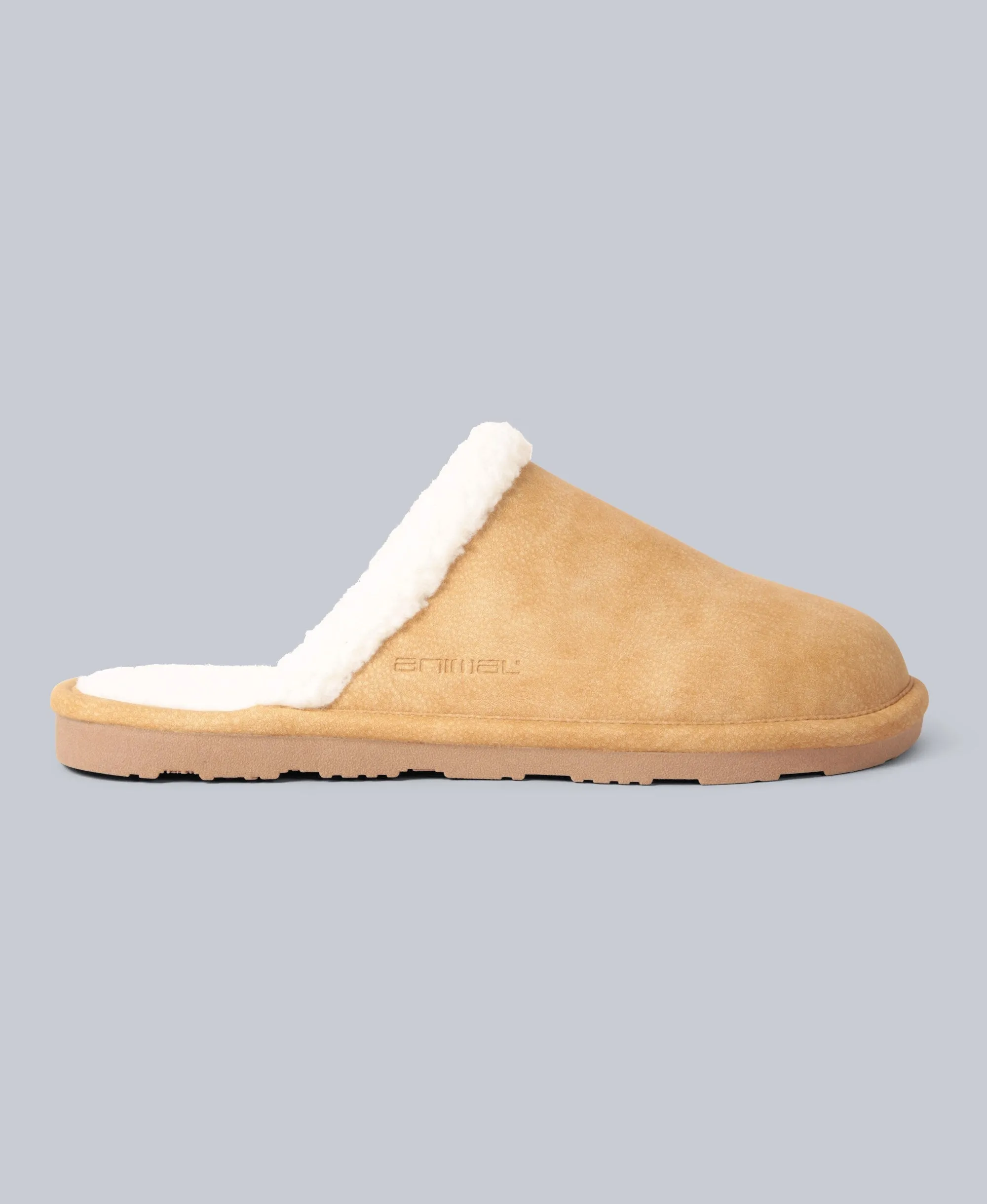 Vegan Unisex Sherpa Lined Slipper - Beige