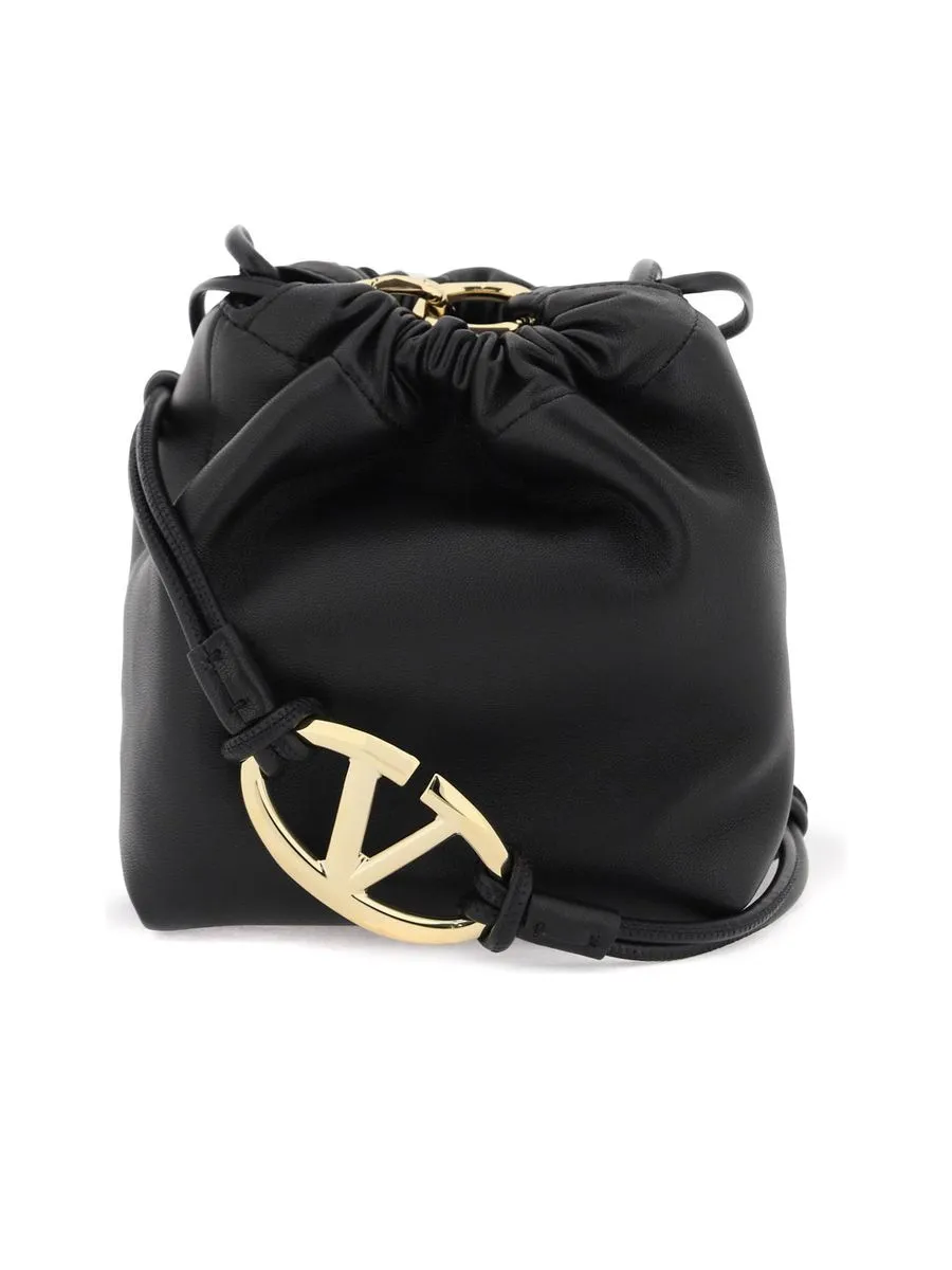 Vlogo Pouf Leather Mini Bucket Bag