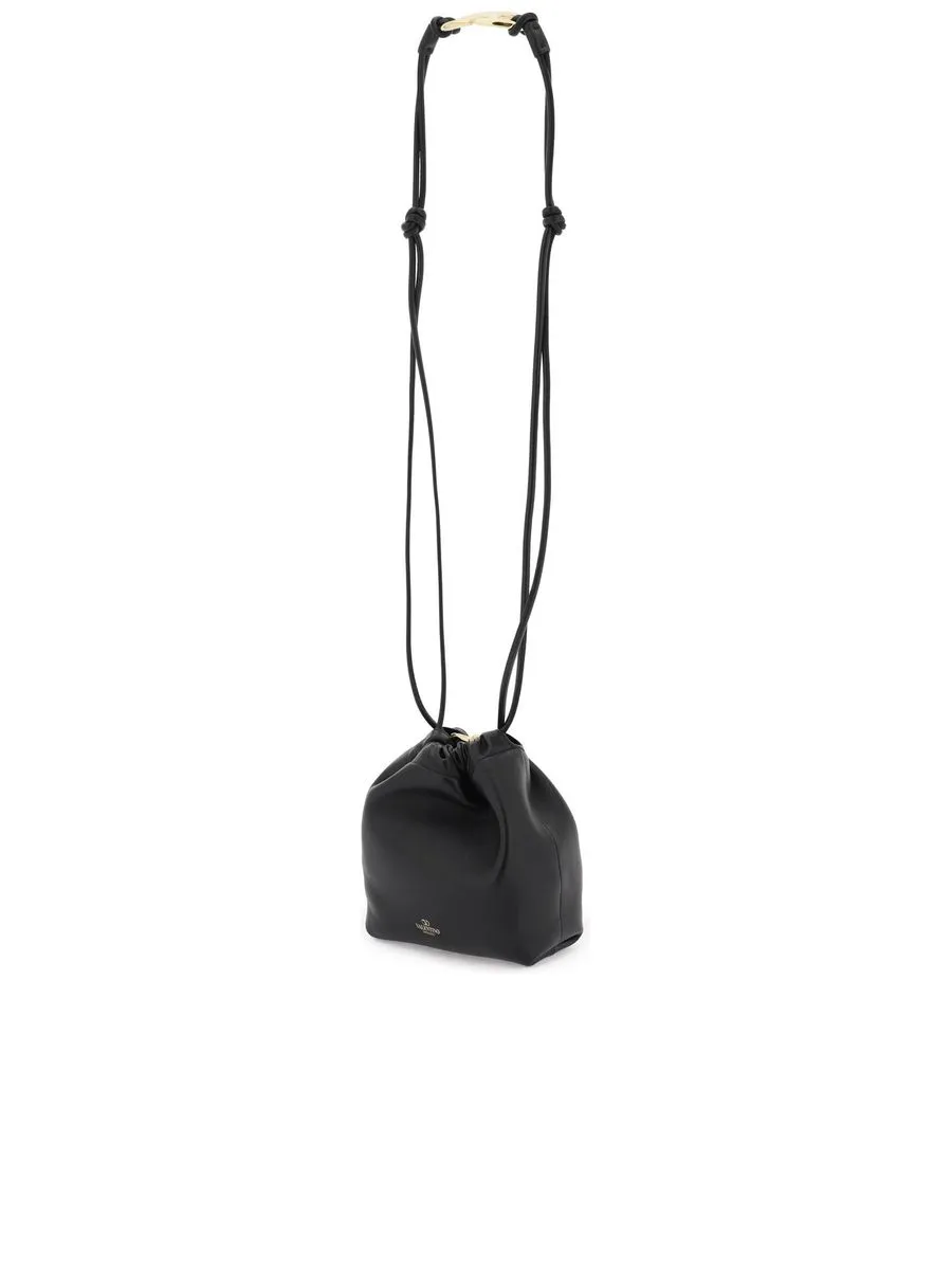 Vlogo Pouf Leather Mini Bucket Bag