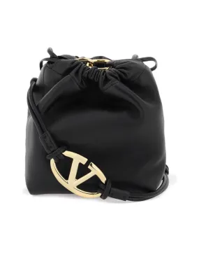 Vlogo Pouf Leather Mini Bucket Bag