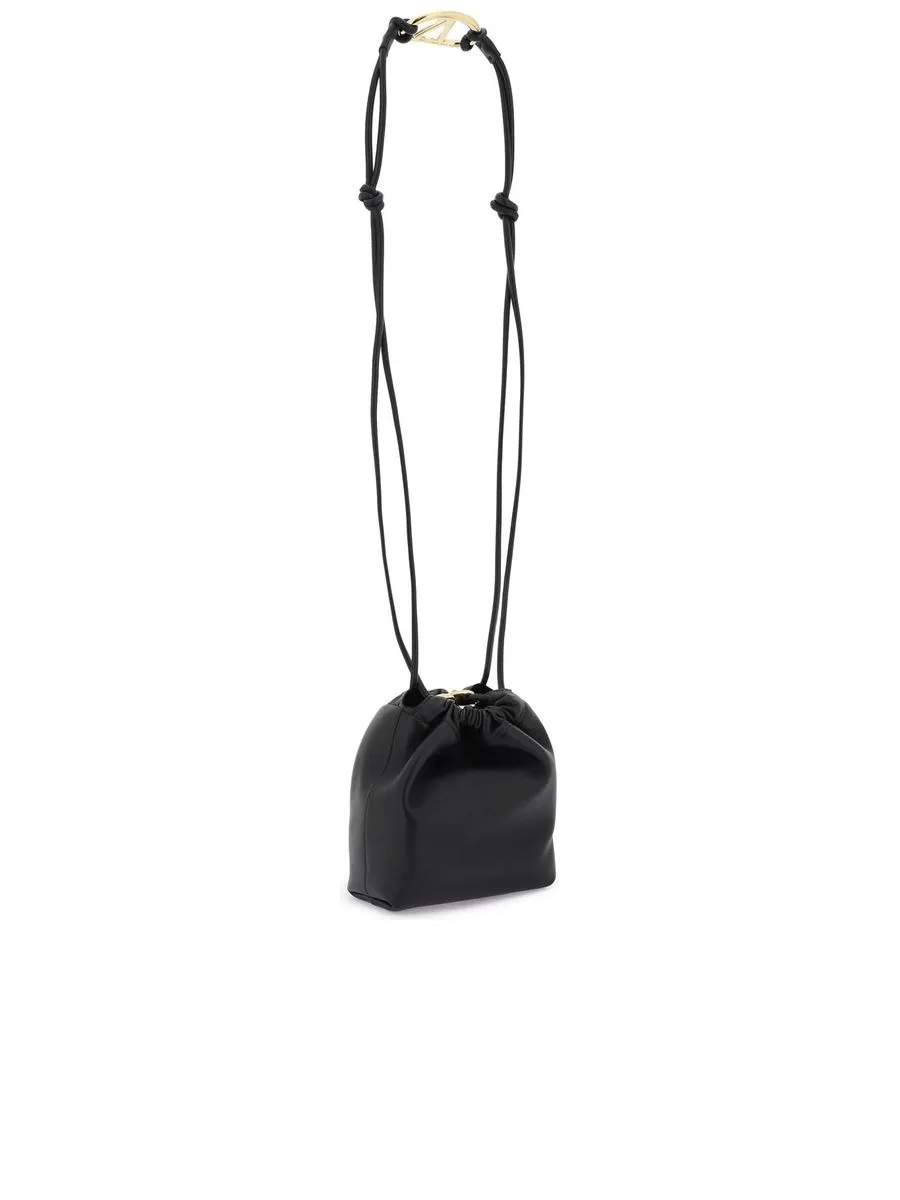 Vlogo Pouf Leather Mini Bucket Bag