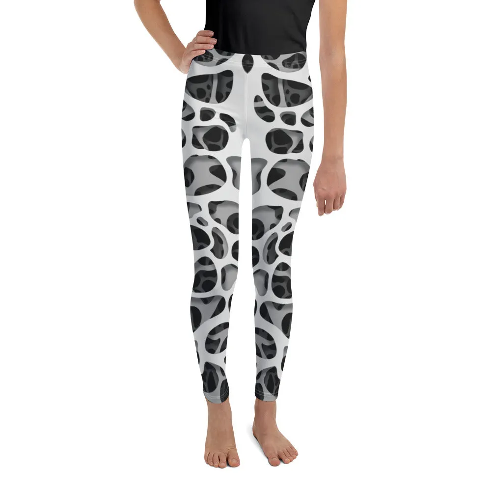 Web Illusion Pattern Youth Leggings