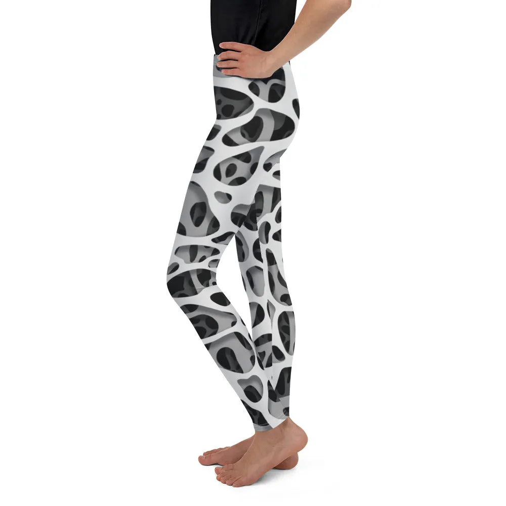 Web Illusion Pattern Youth Leggings