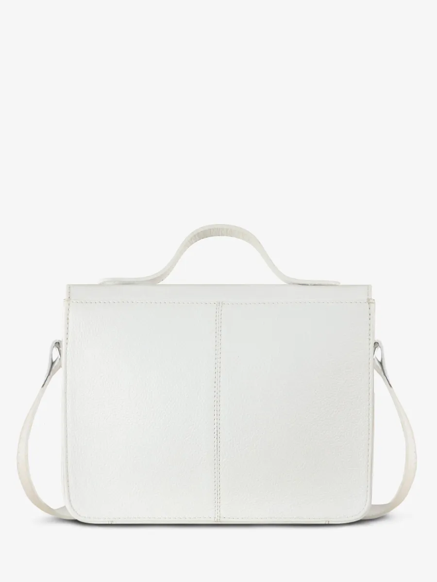 White Leather Handbag for Women - Mademoiselle George Vedette | PAUL MARIUS