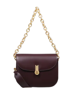 WOMAN AMATO DANIELE BORDEAUX CALF LEATHER QUEEN CACCIATORA BAG