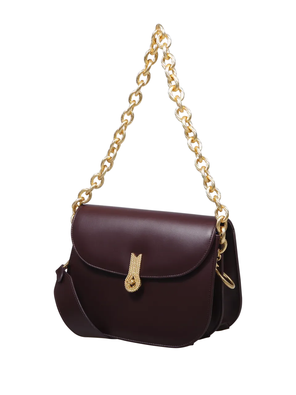 WOMAN AMATO DANIELE BORDEAUX CALF LEATHER QUEEN CACCIATORA BAG