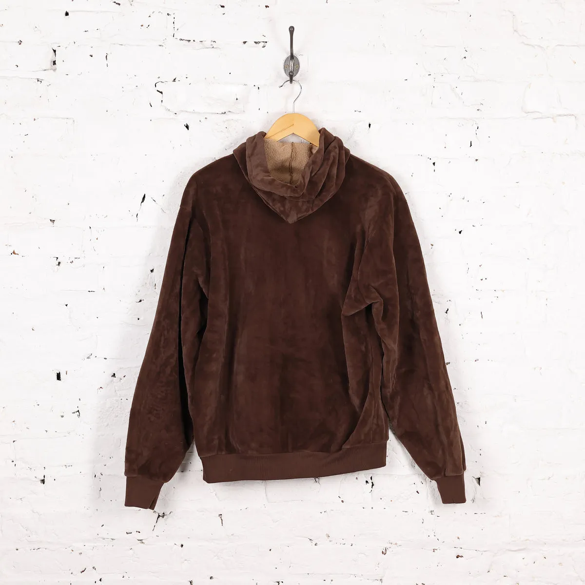 Womens Carhartt Velour Full Zip Hoodie - Brown - Womens L