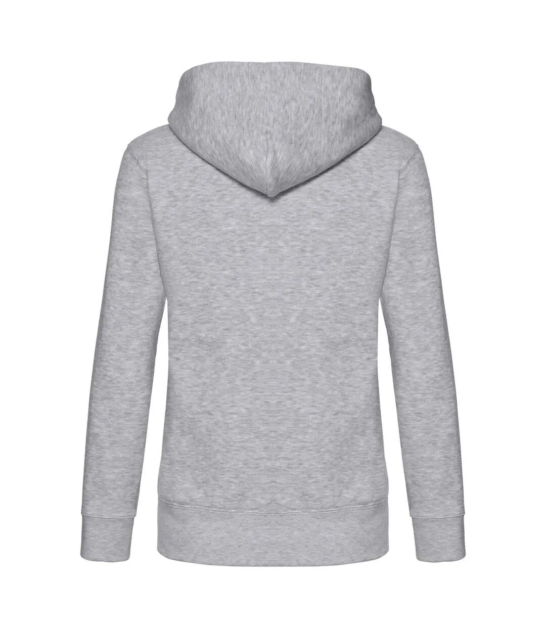 Womens/ladies premium heather zipped lady fit hooded jacket heather grey Fruit of the Loom