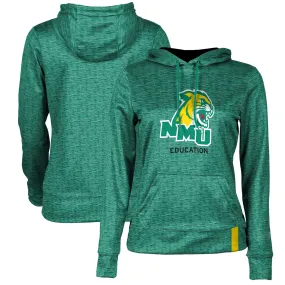 Women's Green Northern Michigan Wildcats Education Pullover Hoodie