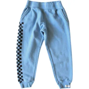 Worthy Threads Hand Dyed Joggers In Checkerboard, Blue