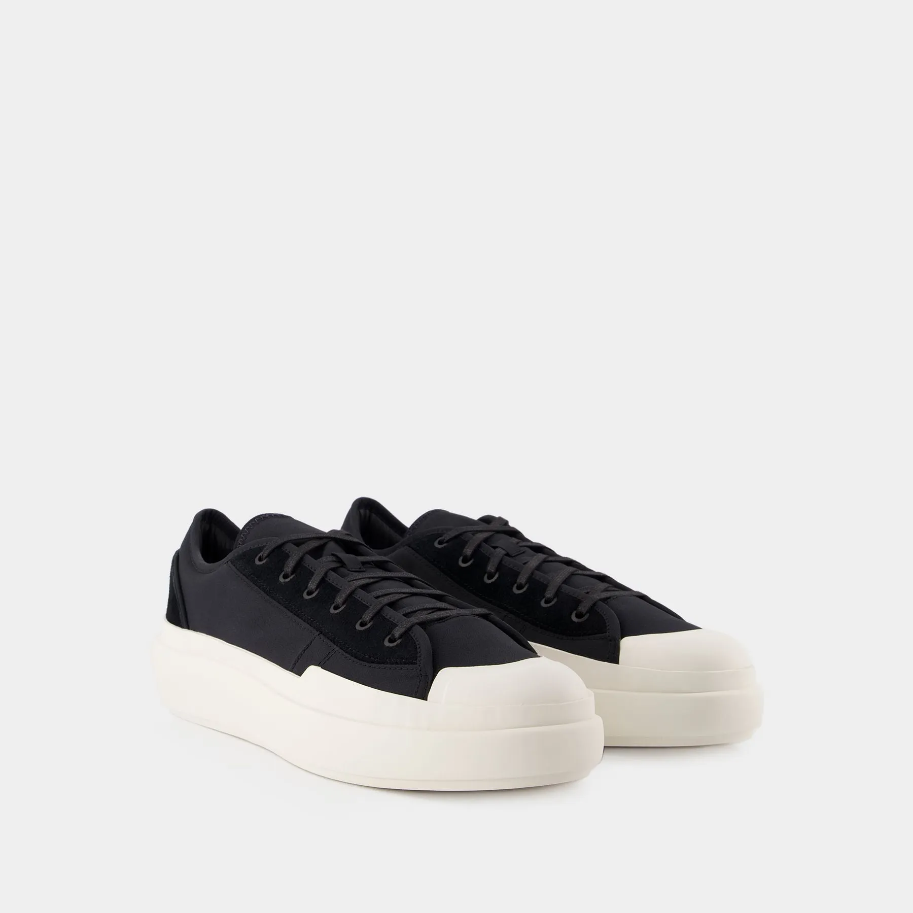 Y-3  Ajatu Court Low Sneakers - Y-3 - Black/Off-White - Leather