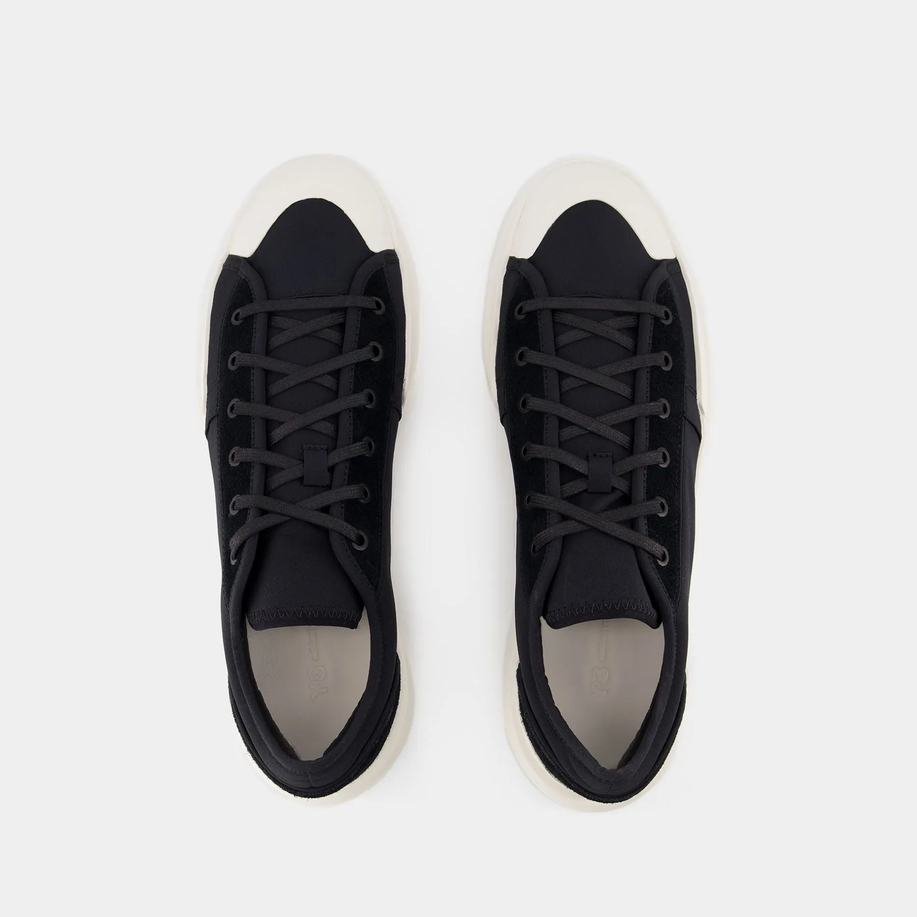 Y-3  Ajatu Court Low Sneakers - Y-3 - Black/Off-White - Leather