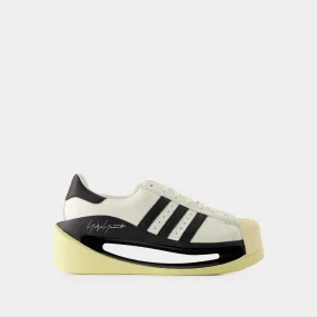 Y-3  Pwr Star Sneakers - Y-3 - Leather - White/Black/Yellow